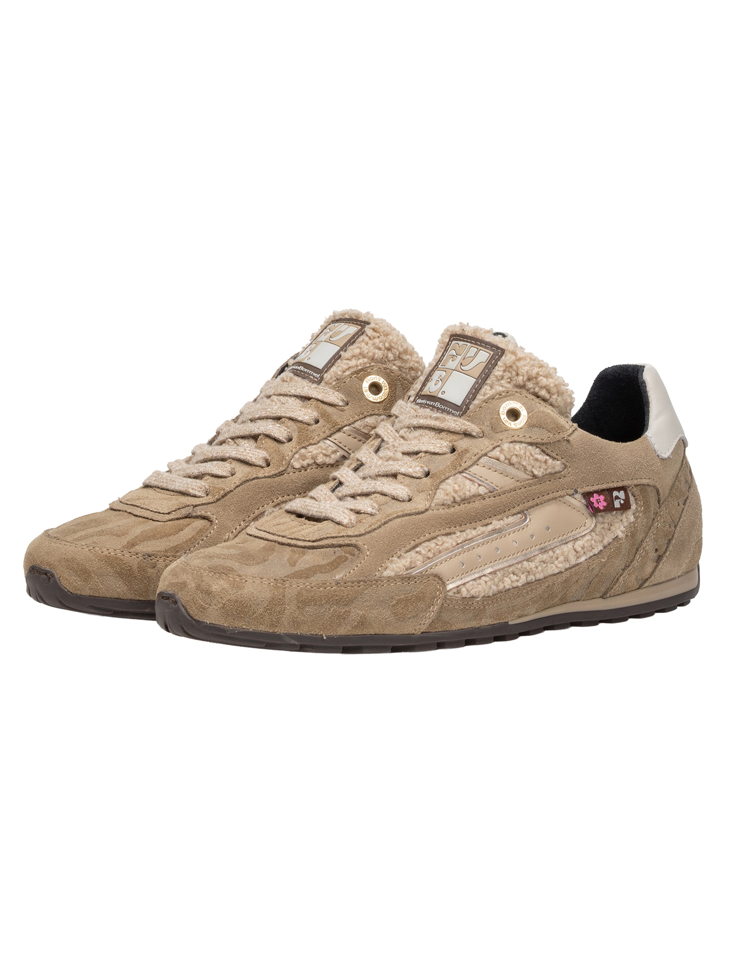 Baskets basses 'Illvi 01' Floris van Bommel en beige