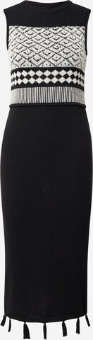 Dorothy Perkins Úpletové šaty – černá: přední strana