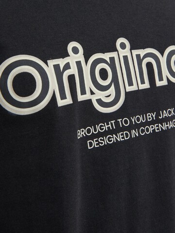 juoda JACK & JONES Marškinėliai 'Lakewool'