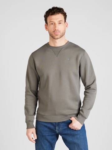 G-Star RAW Sweatshirt 'Premium Core' in Grijs: voorkant