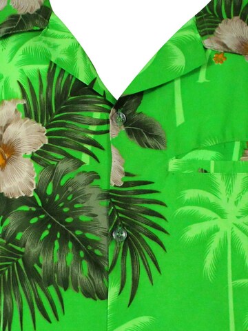 King Kameha Shirt 'Small Flower'‌‌‌‌‌‌‌‌‌ in Grün
