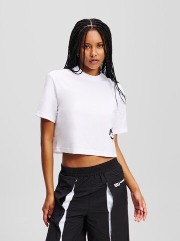 KARL LAGERFELD JEANS - Camiseta en blanco: frente