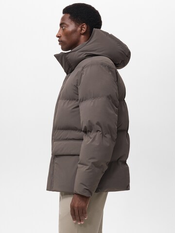 MANGO MAN Zimní bunda 'Noruega' – hnědá