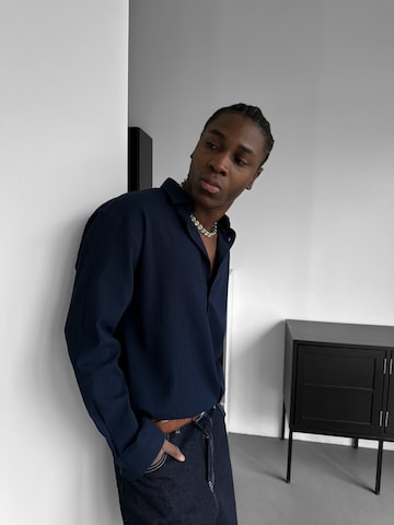 Regular fit Camicia 'Regular Fit Cotton Shirt - Navy Blue' di Kleidermafia in blu