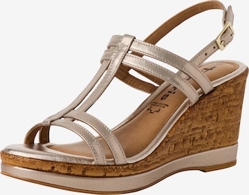 Sandales Tamaris en beige : devant