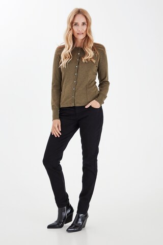 PULZ Jeans - Casaco de malha em cinzento