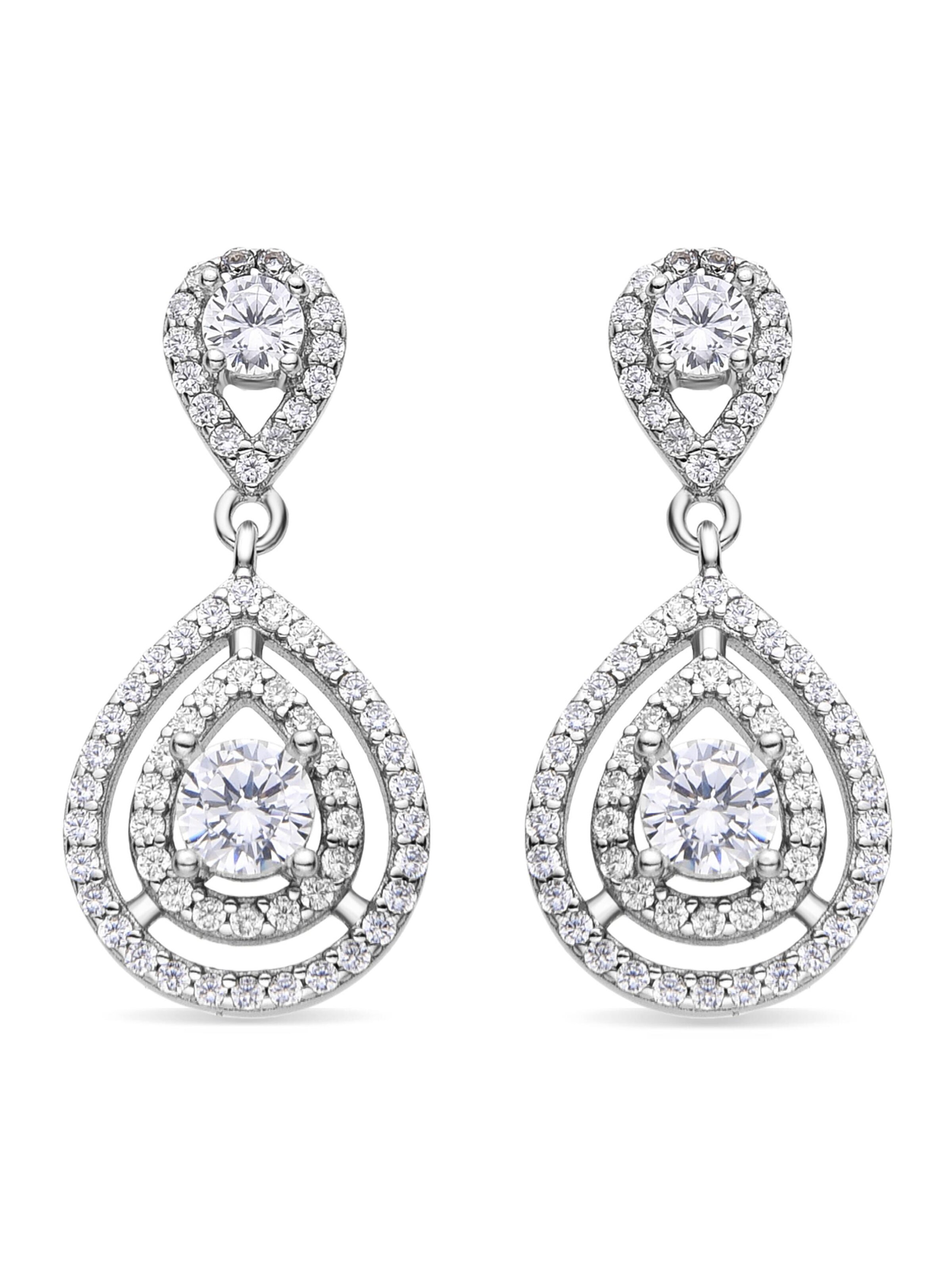Boucles d'oreilles 'Yssyl' Luxenter en argent : devant