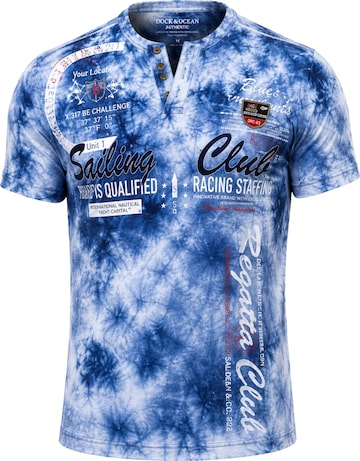 L.Gonline Shirt 'Sailing Batik' in Blau: Vorderseite