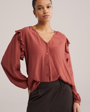 WE Fashion Bluzka w kolorze brązowy: przód