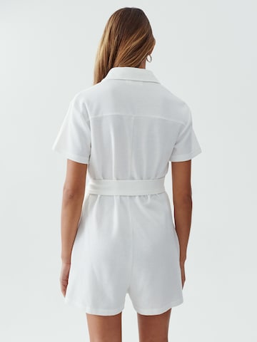 Calli Jumpsuit 'WEEKEND' in White: back