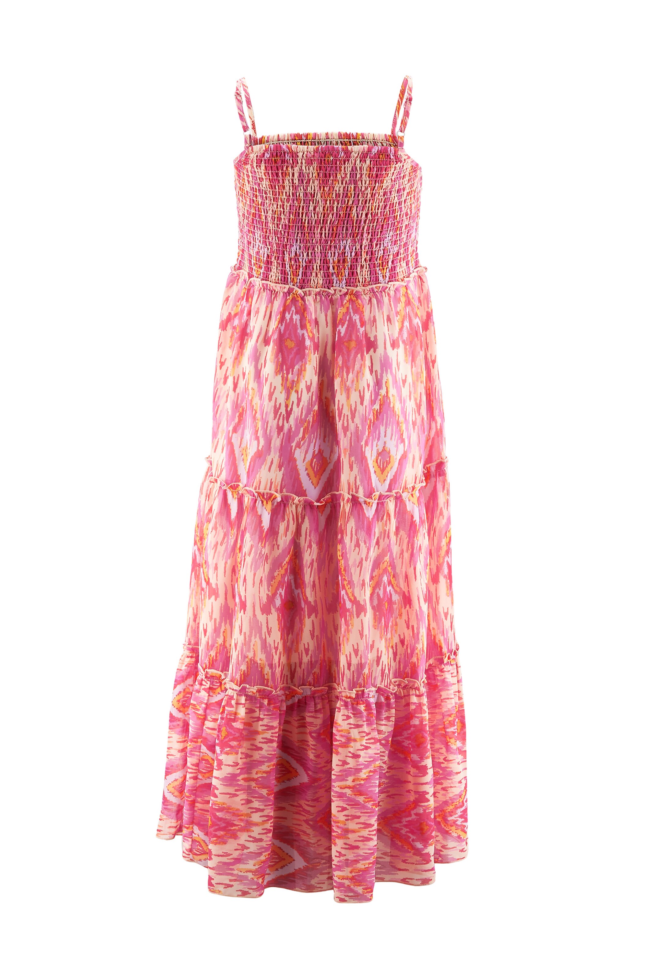 happy girls Dress in Pink: front