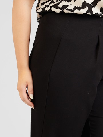 Vero Moda Curve Tapered Pleated Pants 'ISABEL' in Black