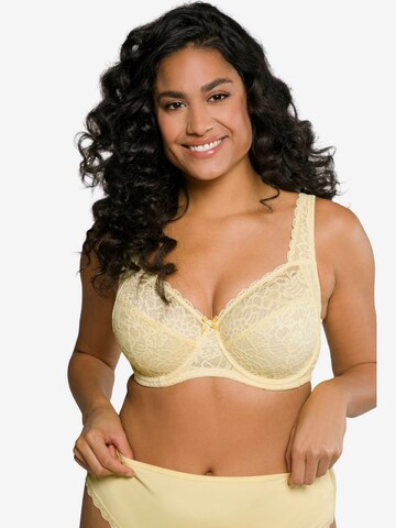 Ulla Popken - Push-up Soutien em amarelo: frente