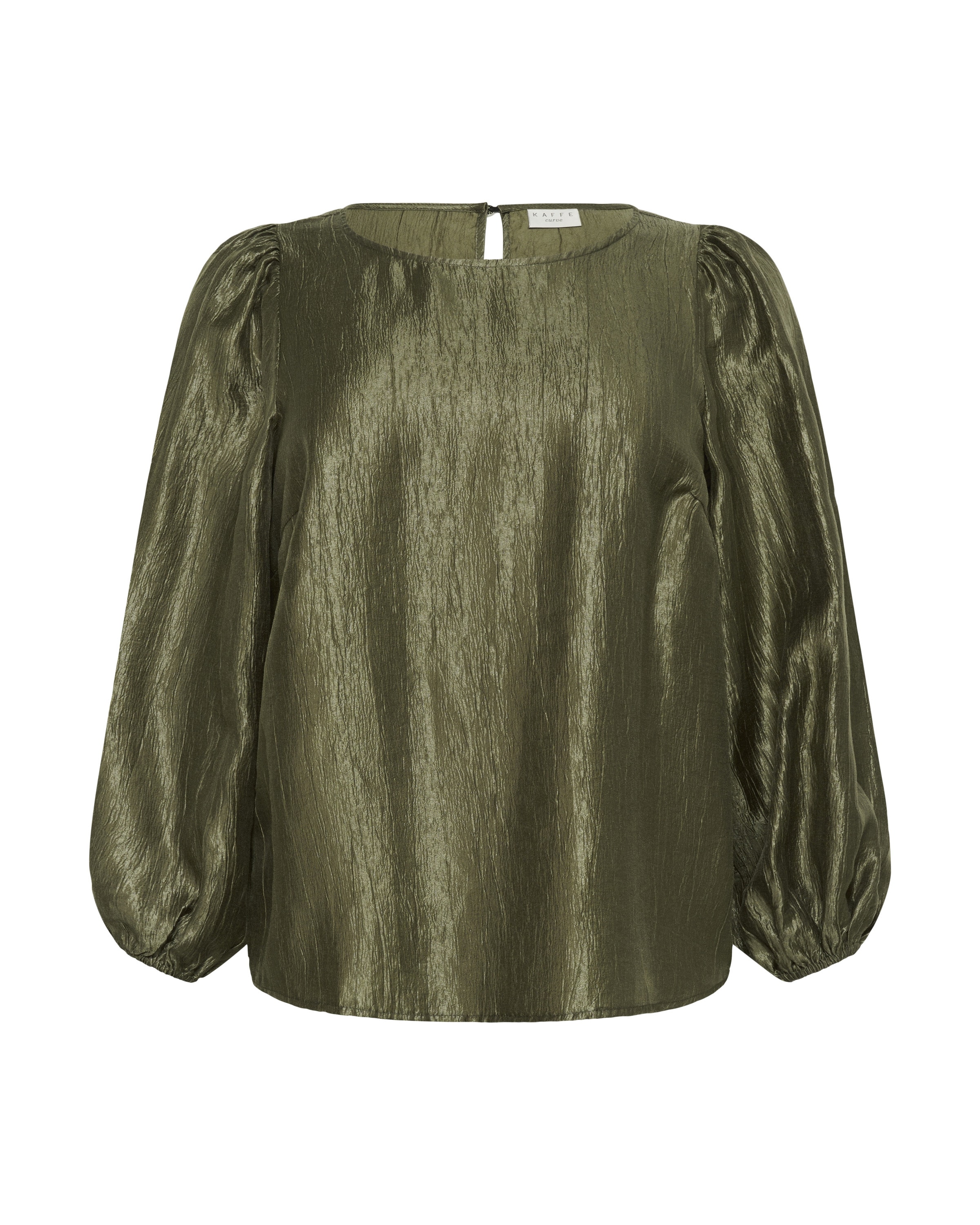 KAFFE CURVE Μπλούζα 'KCRizza' σε πράσινο: μπροστά