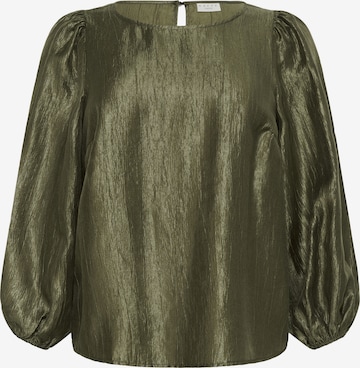 KAFFE CURVE Blúzka 'KCRizza' - Zelená: predná strana