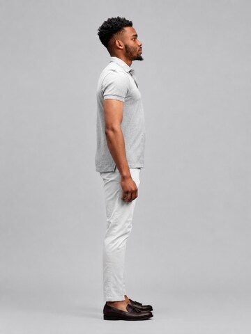 Laurent Vergne Shirt 'Hugo Cotton Pique Polo in Gris Melange' in Grey