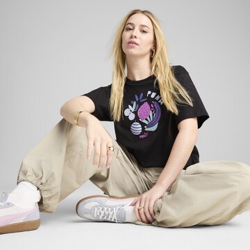 PUMA Shirt 'Graphics Fruity' in Zwart