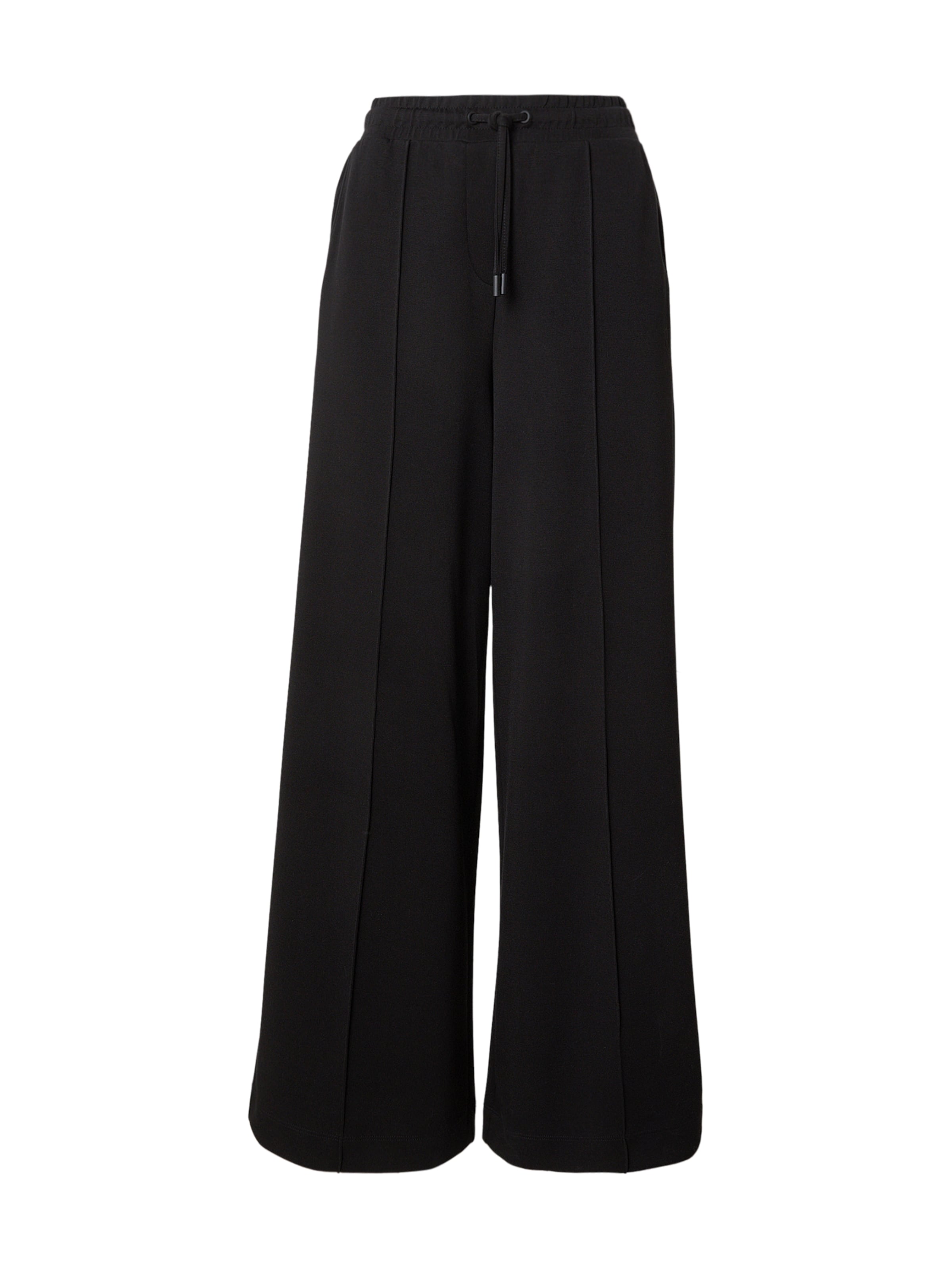 COMMA Wide leg Trousers in Black: front
