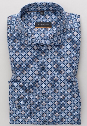 ETERNA Slim fit Button Up Shirt in Blue