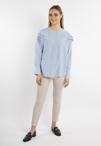 DreiMaster Klassik Bluse in Blau