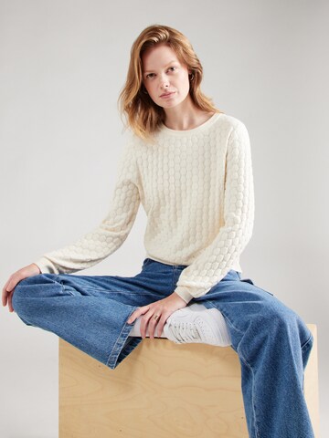 QS Pullover in Weiß: Vorderseite