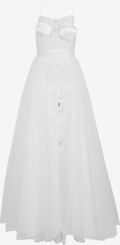 Vera Mont Abendkleid mit Stickerei in Weiß