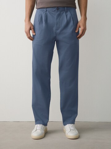 Next Loosefit Bandplooibroek in Blauw: voorkant