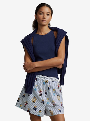 Polo Ralph Lauren Pyjamabroek ' Boxer - Iconic Bear ' in Blauw: voorkant