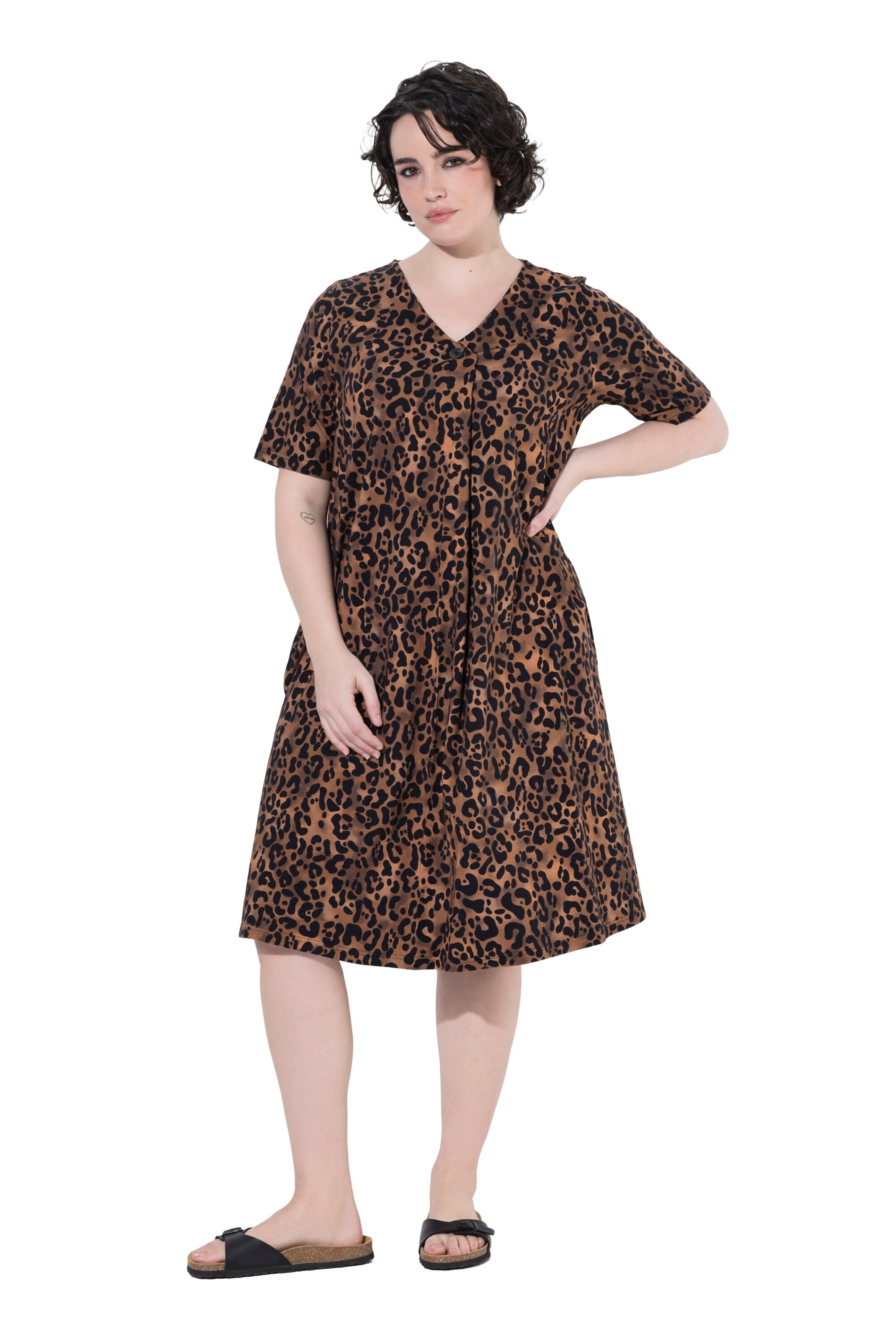 Ulla Popken Kleid in Braun: Vorderseite