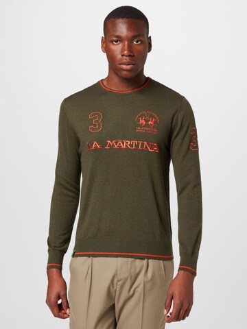 La Martina Sweater in Green: front