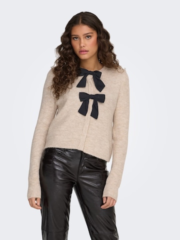 Jaqueline de Yong Gebreid vest 'Jolene' in Beige: voorkant