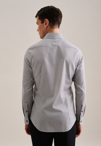 SEIDENSTICKER Slim fit Business Shirt 'SMART ESSENTIALS' in Grey