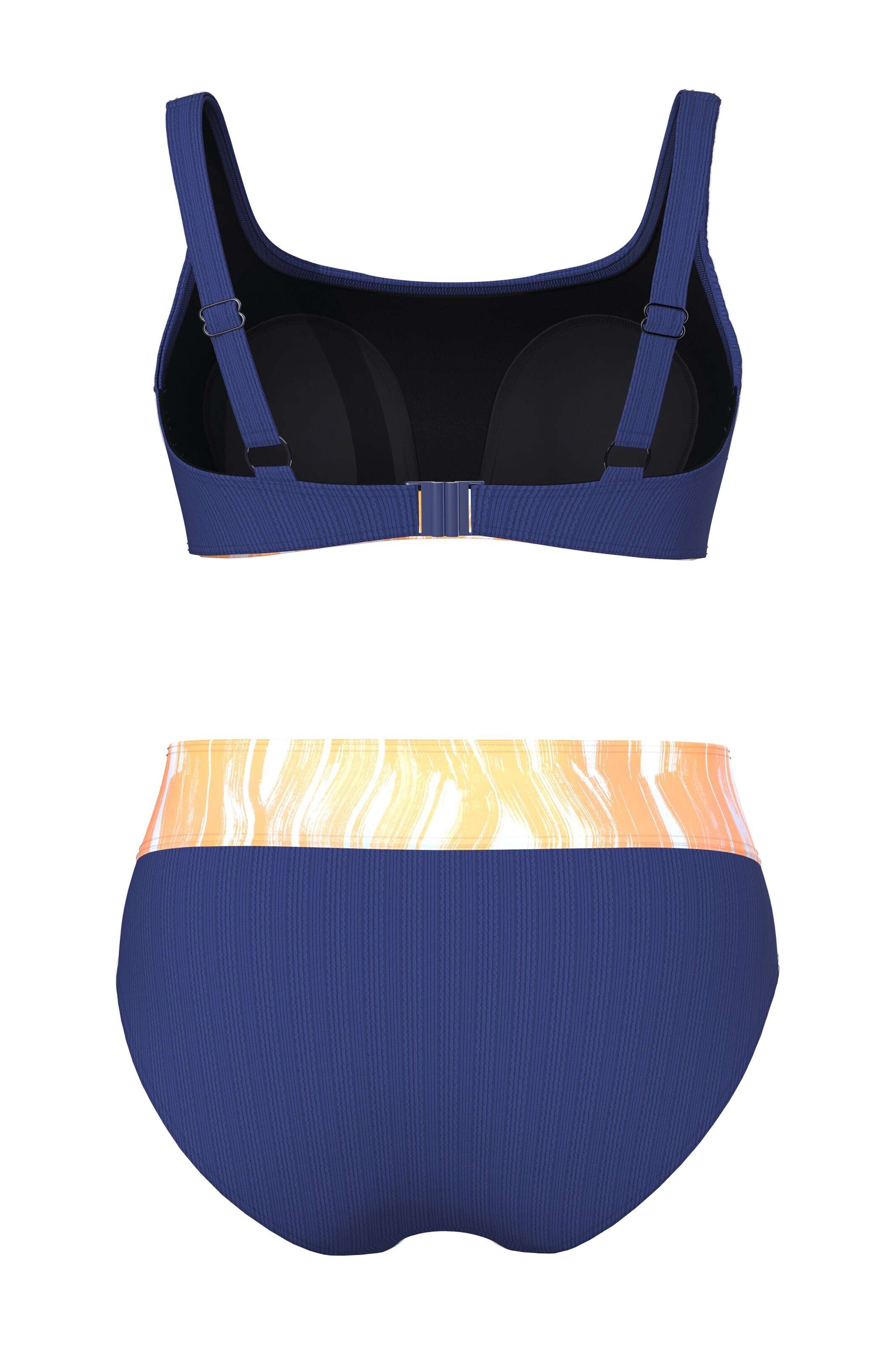 Ulla Popken Bustier Bikini in Blauw