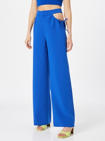 Wide leg Pantaloni de la Missguided pe albastru: față