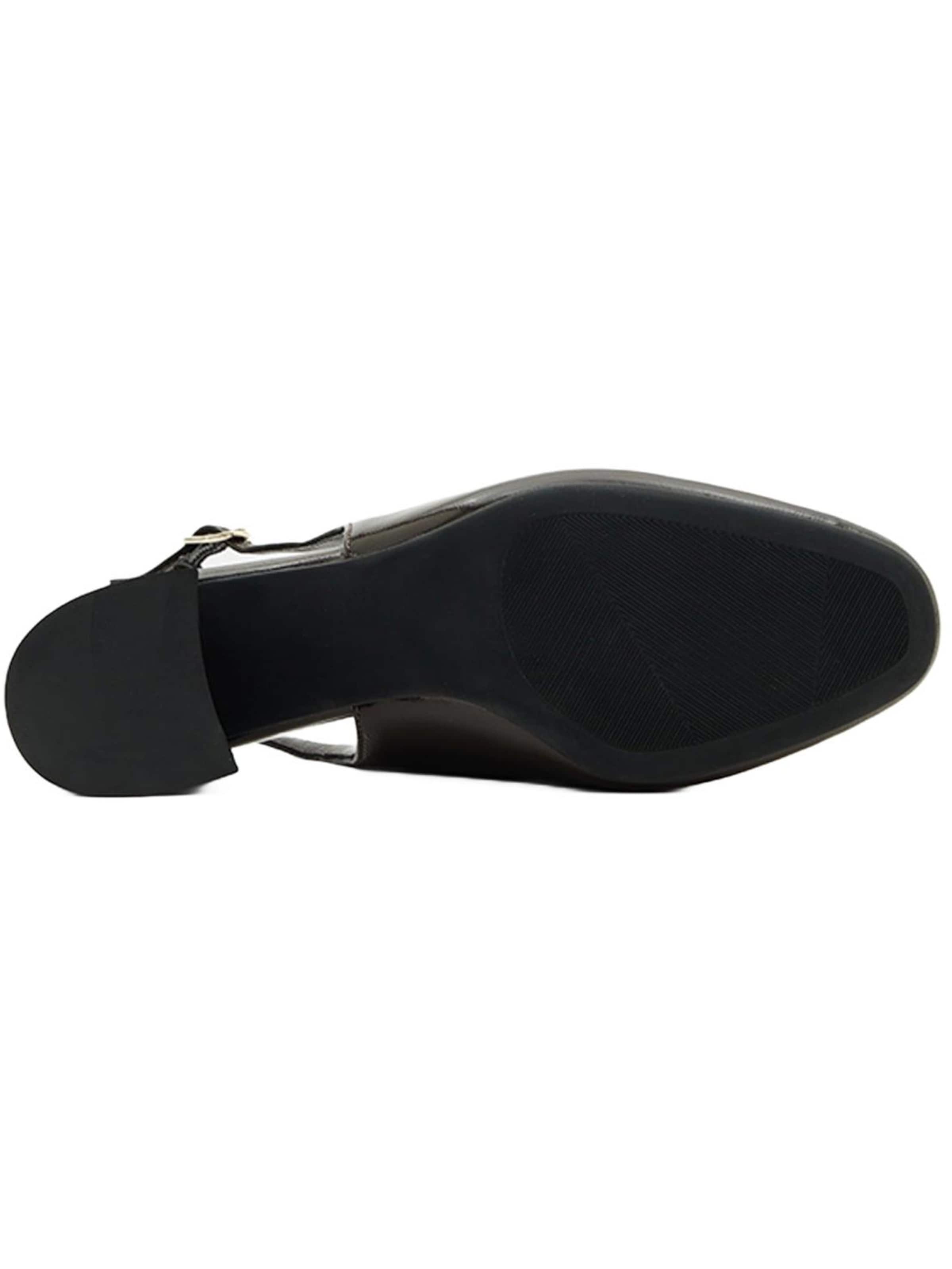 Desa - Zapatos destalonado 'DESA Damen-Slingback-Schuhe aus Lackleder mit Blockabsatz' en marrón