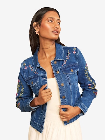 love & roses Tussenjas in Blauw: voorkant