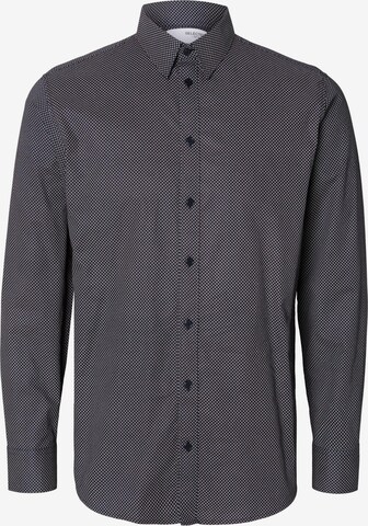 Coupe slim Chemise 'SOHO' SELECTED HOMME en bleu : devant