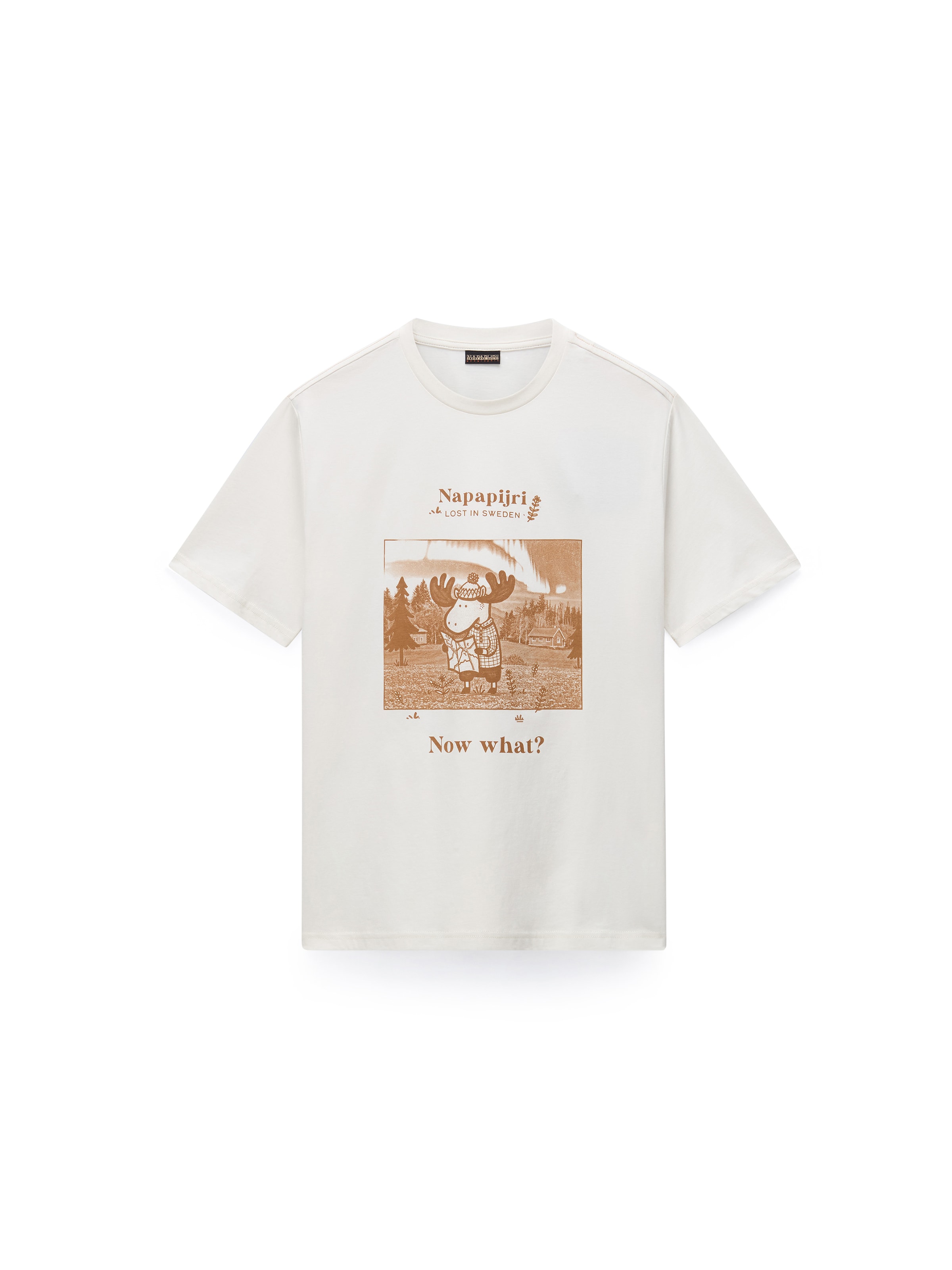 Tricou de la NAPAPIJRI pe alb: față
