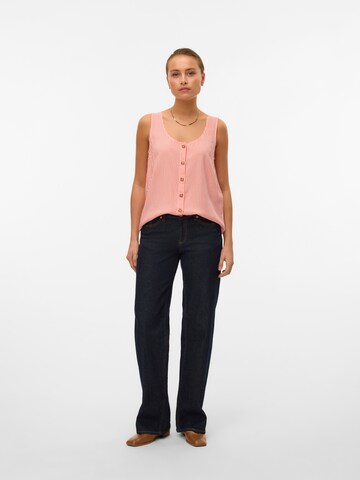 Chemisier 'VMBumpy' VERO MODA en rouge