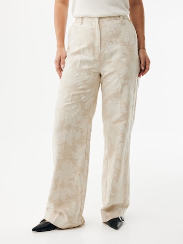 MEXX Wide Leg Bukser med fals i beige: forside