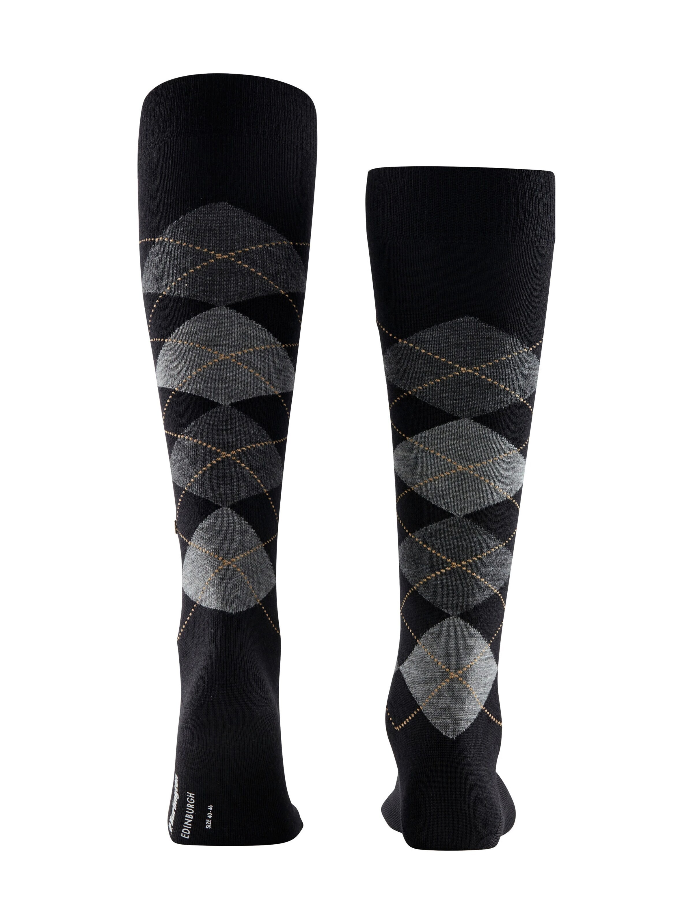 BURLINGTON Knee High Socks 'Edinburgh' in Black