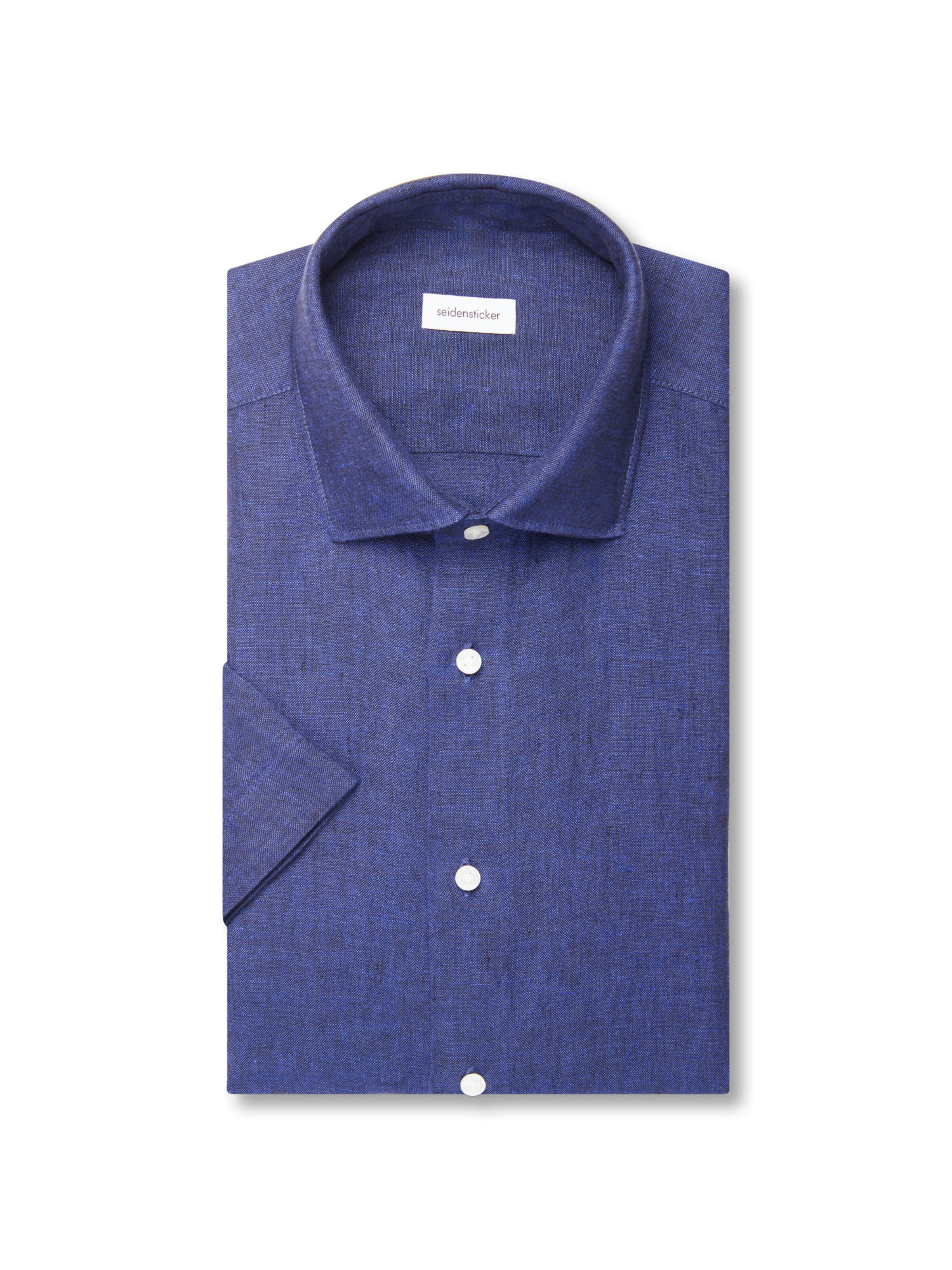 SEIDENSTICKER Regular fit Zakelijk overhemd 'Smart Linen' in Blauw
