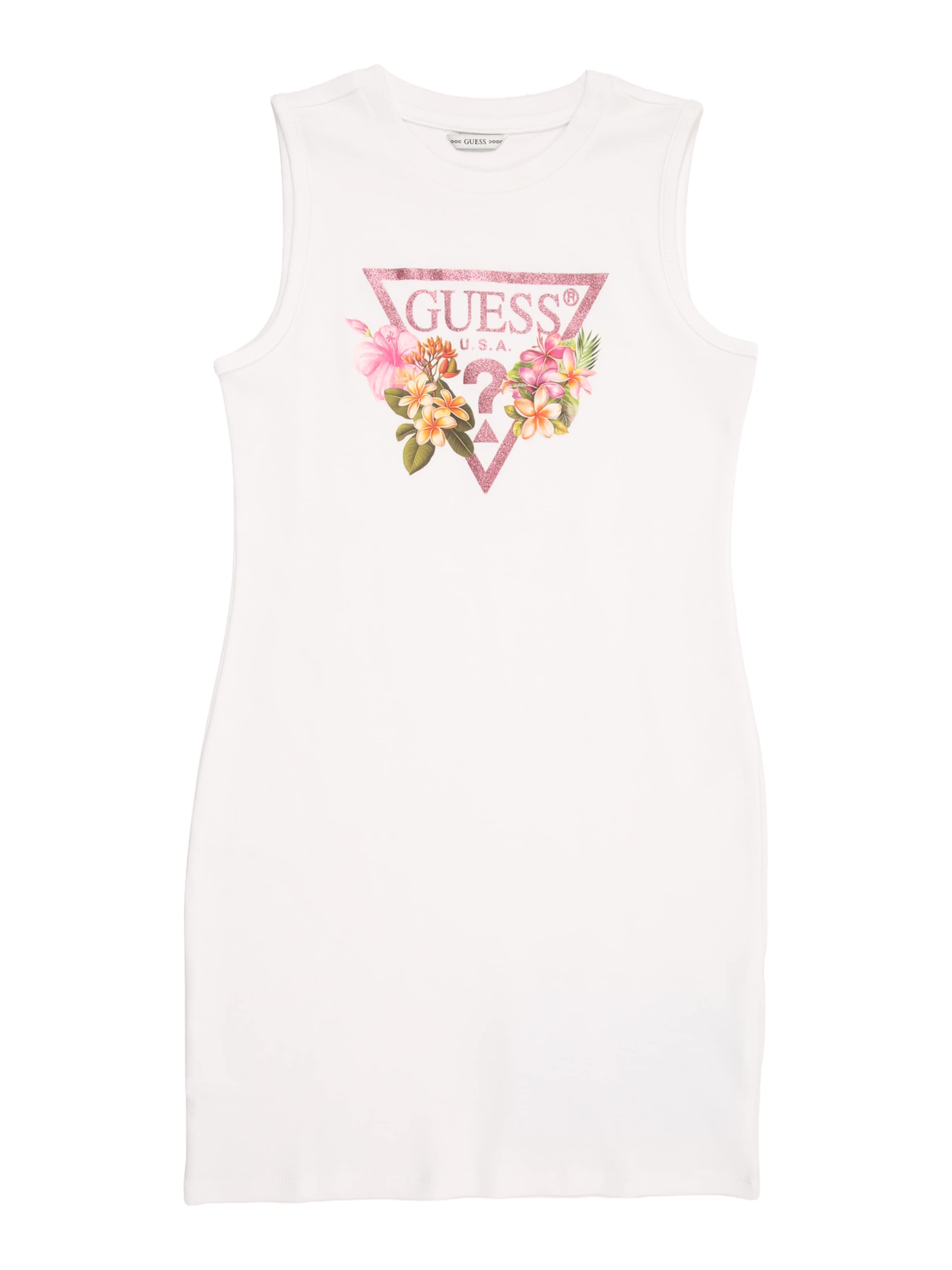 GUESS Klänning 'INTERLOCK' i vit: framsida