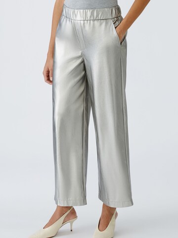 OUI Wide Leg Hose in Silber: Vorderseite