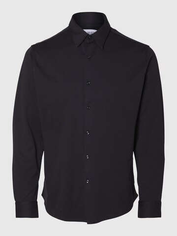 SELECTED HOMME Button Up Shirt in Black