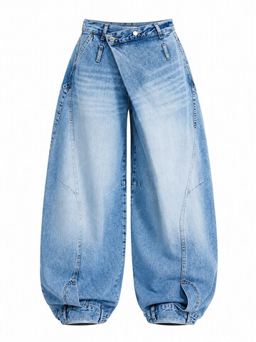 IT'S BASIC Baggy Jeans 'CROSS BAGGY BALLOON MID RISE JEANS' in Blauw: voorkant