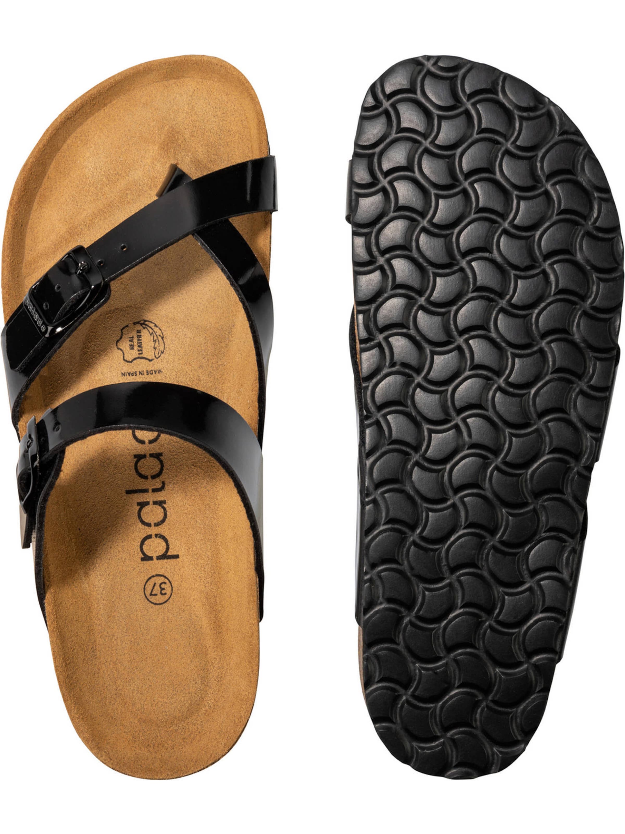 Flip-flops 'Cres' de la Palado pe negru