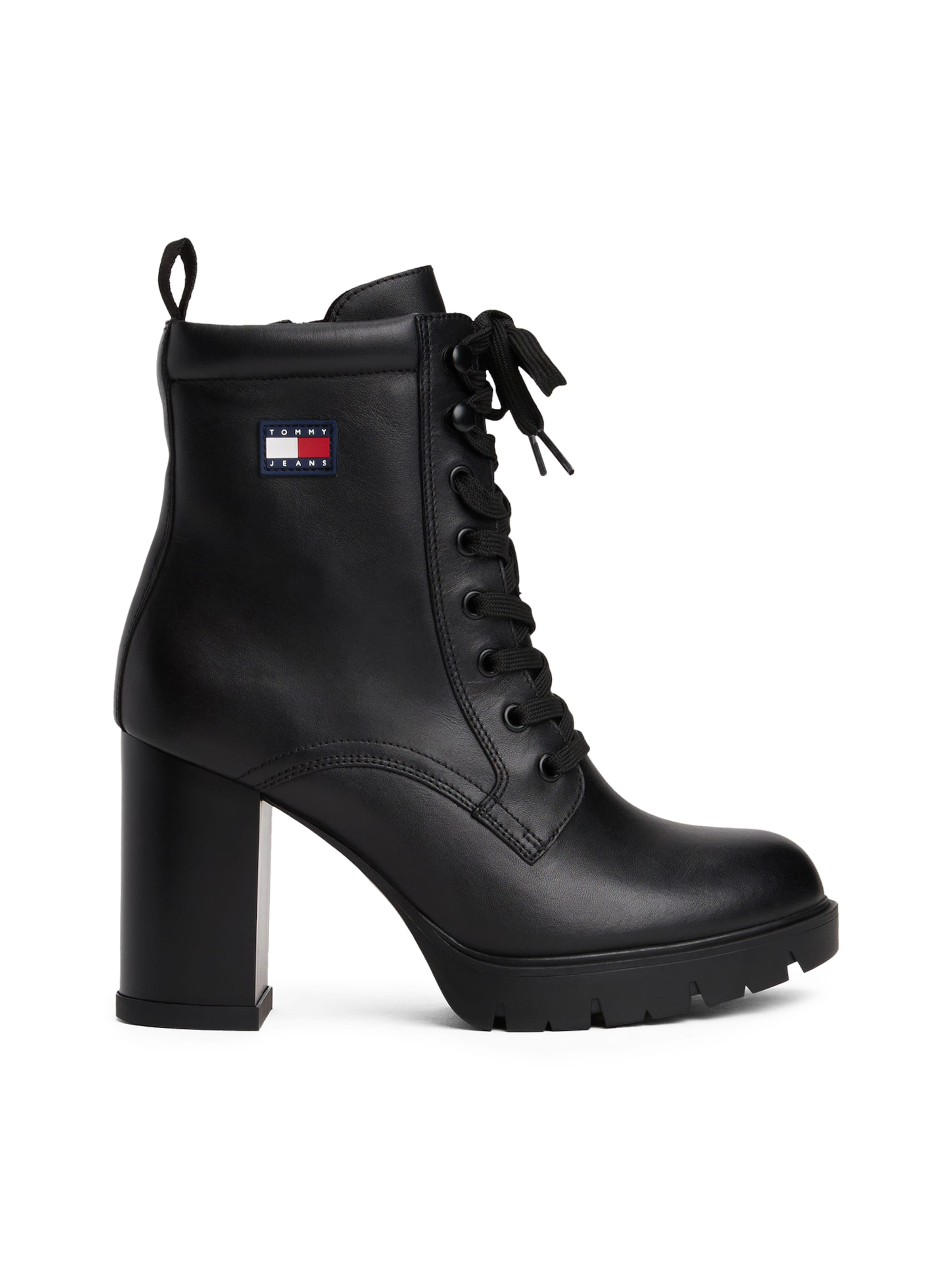 Tommy Jeans Stövlett med snörning i svart