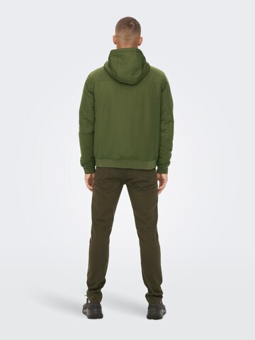 Only & Sons Between-Season Jacket 'Damian' in Green