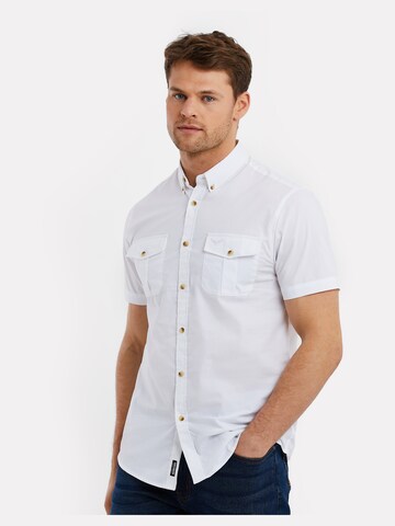 Coupe regular Chemise 'Furore' Threadbare en blanc : devant